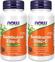 Zdaj dodatki, Sambucus cink-C z Bezgove koncentrat in vitamin C, 60 Lozenges (Pack z 2)