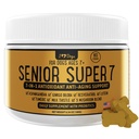 iHeartDogs Senior Super 7 Daily Dog Multivitamin - 7-in-1 Vitamin za pse podpira proti staranju z antioksidanti, probiotiki, Lion's Mane, Turkey Tail, & Ashwagandha za dolgotrajno in kognitivno povečanje