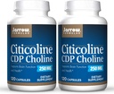 Jarrow Formulas Citicoline (CDP Choline) 250 mg - 120 kapsul, pakiranje po 2 - podpira zdravje možganov in učinkovitost pozornosti - do 240 skupnih servingov
