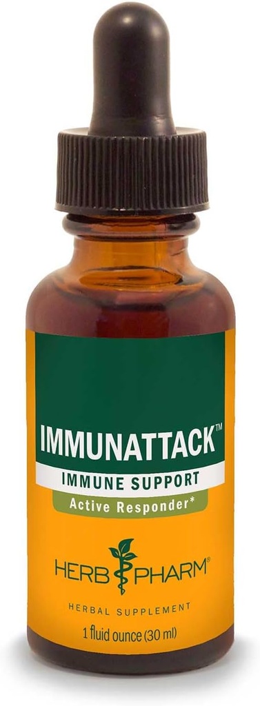 Herb Pharm Immunattack Liquid Herbal Formula za podporo imunskega sistema - 1 Ounce (FIMAT01)