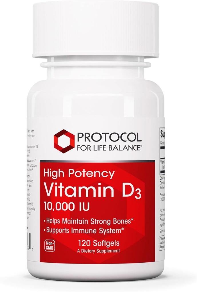 PROTOKOL ZA ŽIVLJENJSKO BILANCE Vitamin D3 10.000 i.e. - Imunska podpora za zdravje kosti in zob - 120 kapsul
