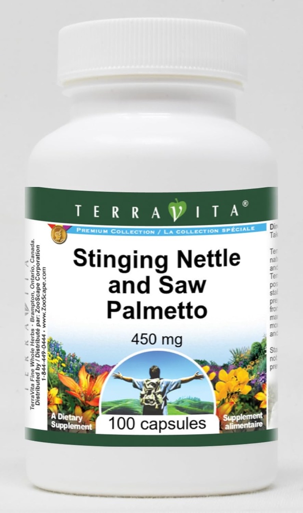 Stinging kopriva in žaga Palmetto - 450 mg (100 kapsul, ZIN: 513889)