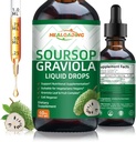 Soursop Bitters Tekoča kapljica: Organski Graviola Soursop Leaf Extract Tekoči ekstrakt za podporo celic, Regeneracijo, Imune Boost, Relax in antioksidant Podpora
