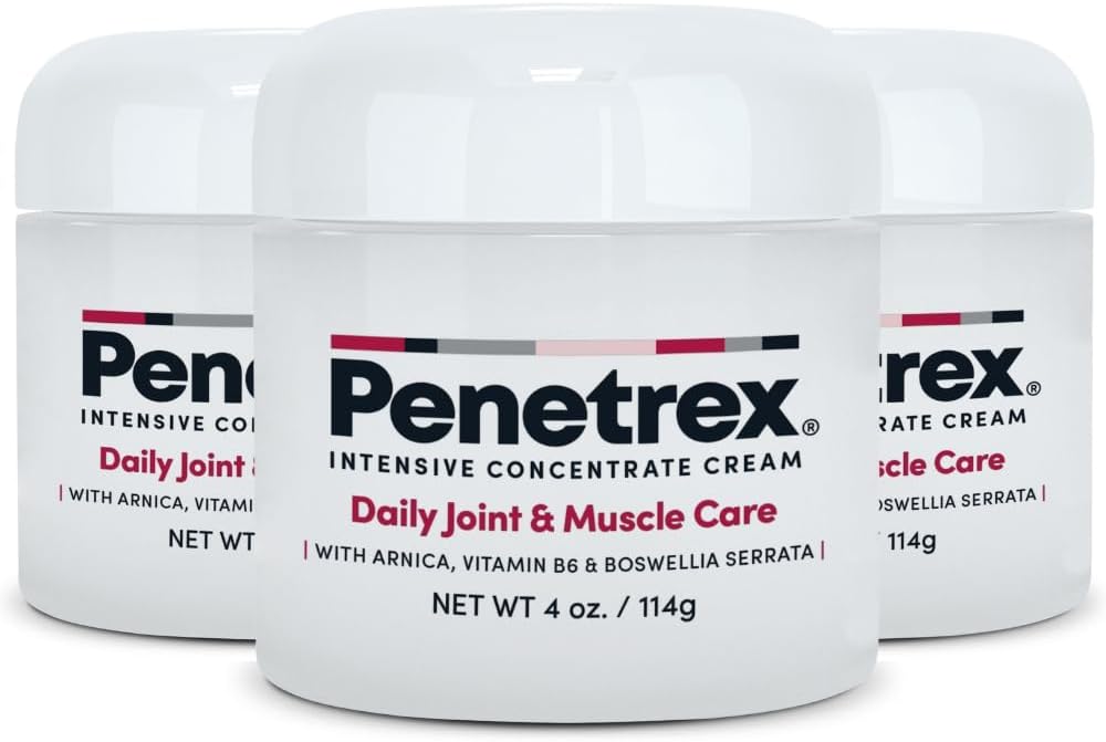 Penetrex Joint & Muscle Therapy - Pomirjujoče udobje za hrbet, vrat, roke, noge - Premium celotno telo Rub z Arnica, vitamin B6 MSM & Boswellia - 4oz krema (3 pakiranje)