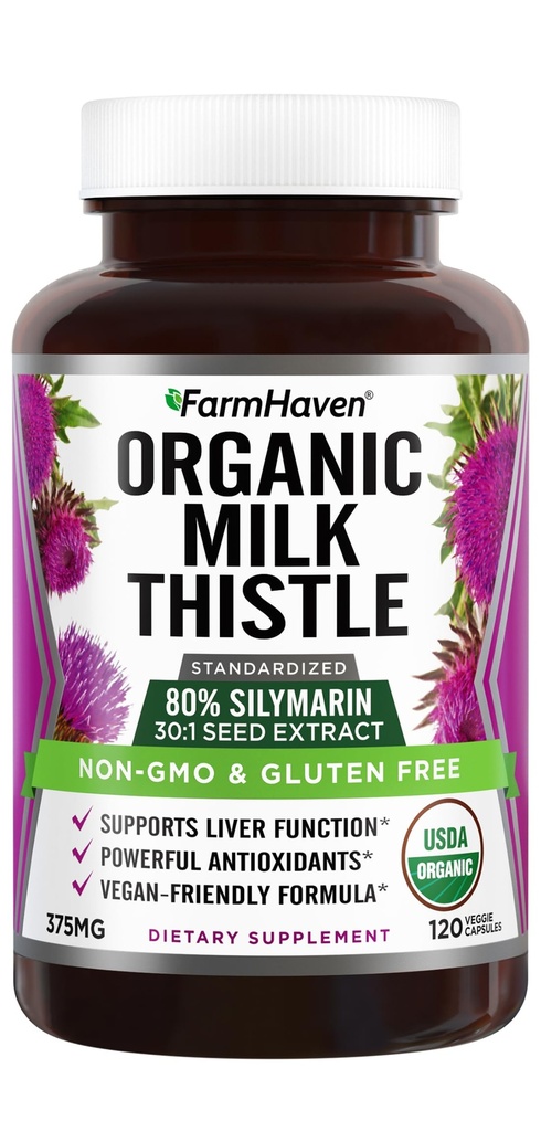 FarmHaven USDA Organsko mleko Thistle Kapsule 
