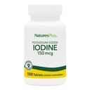 NaturesPlus kalijev jodida - 150 μg, 100 Veganske tablete - Podporni dodatek za ščitnice, Podpira zdravje dihal - vegetarijanski, Gluten prost - 100 Serving