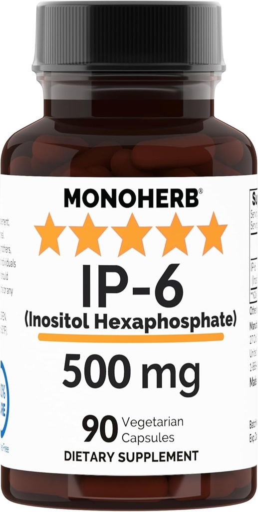 MONOHERB IP-6 Inositol Hexafosfat 500 mg na kapsulo - 90 Veg kapsul