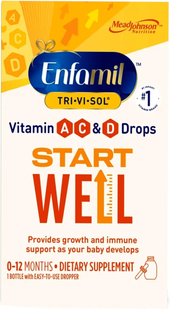 Enfamil Tri- Vi- Sol Vitamini A, D & C dodatne kapljice za dojenčke, 50 ml