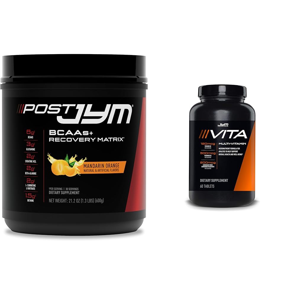Post JYM Active Matrix post-workout z BCAA, glutamin in več + Vita JYM športni multivitamin za športnike, 60 tablet