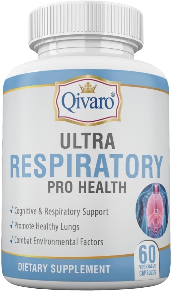 Ultra respiratorna pro zdravje – Pomaga ohranjati splošno pljučno in dihalno zdravje – Infundiran z Butterbur in Feverfew Extract - 60 kapsul