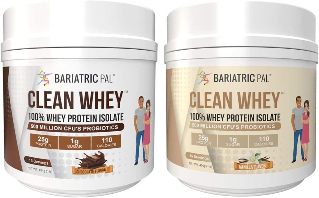 BariatricPal Clean Whey Protein (25g) s probiotiki - Chocolate & Vanilla Variety Pack