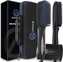Arkam Beard Ravnalnik za moške - Premium ogrevana Brada Brush Kit w/Anti-Scald Feature, Dual Action Hair Comb in Hard Shell Travel Case za Srednje do dolge brade - Kostumi in Grooming darila za moške