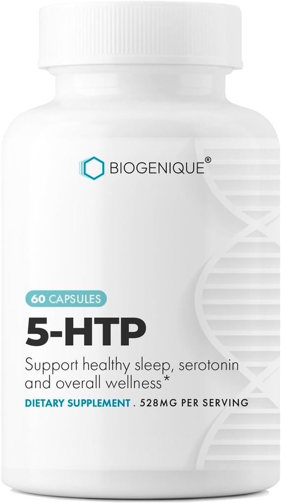 5-HTP (5-hidroksitriptofan) 200 mg, pospeševalec razpoloženja in nevrotransmiterji Podpora* 60 kapsul 5htp Griffonia Simplicifolia - Made in USA