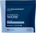 Življenjsko izboljšanje Wow Drink Powder z B12, Niacin, Kofein, Tavrin, Fenilalanin, Vitamin C, & večvitaminski - Proti staranju Powder z nizko-kalorie Brain Boost - 60 Serving