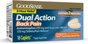 Tablete GoodSense dual action acetaminofen in Ibuprofen (NSAID), 250 mg/125 mg, bolečina v hrbtu, 18