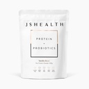 JShealth Vegan Pea Protein Powder with probiotics - aroma vanilije brez glutena, brez GSO, mešanica beljakovin na osnovi rastlin, 300g