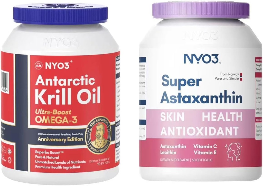 Kril Oil Omega 3 1000mg mehkih gelov in astaksantin 12mg antioksidanti suppelments