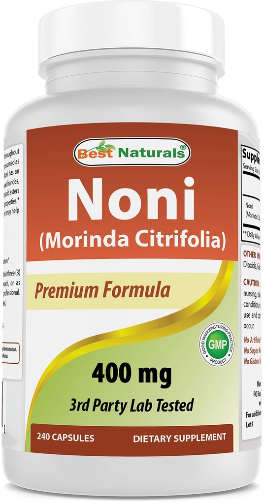 Najboljši naravni Noni 400 mg 240 Kapsule