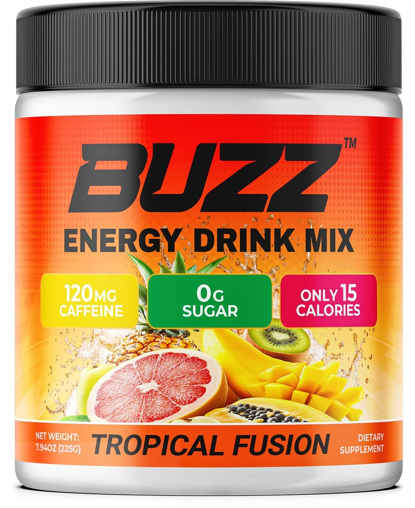 Energijski napitek v prahu - Energy Boost Drink Mix - Sugar-free Energija z antioksidanti - Jutranji kickstart in športna prehrana vzdržljivost izdelka - 30 Serving, 8 Ounce (tropska fuzija)
