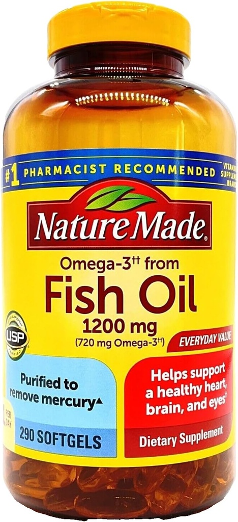 Narejena narava Omega-3 iz ribjega olja 660 mg EPA + DHA, 290 softgels
