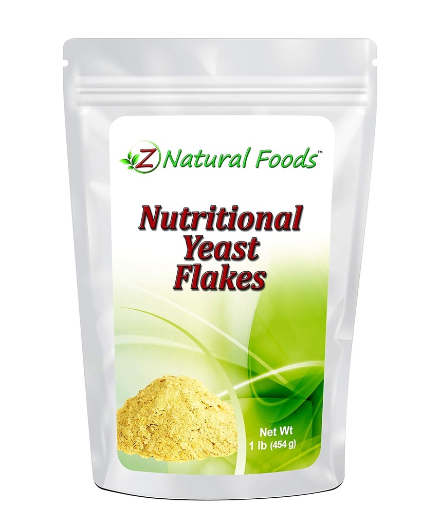 Premium Premium Nutritional Yeast Flakes - fortified with B Complex Vitamins - Okus brez glutena, brez GSO, Vegan - Fiber Protein Vir kot nalašč za vegetarijanske diete na osnovi rastlin - 1 lb