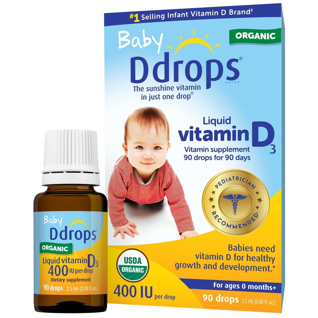 Ddrops Baby 400 i.e., vitamin D, 90 kapljic 2,5 ml (0,08 Fl. Oz (paket po 1))