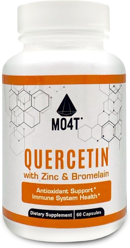 Quercetin & Bromelain s cinkom - antioksidant podporo imunskega sistema zdravje - prehranska dopolnila - 60 kapsul 1050 mg Močna formula