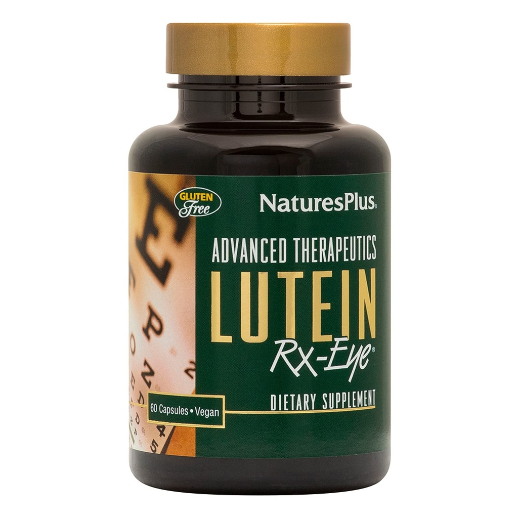 Nature Plus Advanced Therapetics Lutein Rx-Eye - 20 mg, 60 Vegetarijanske kapsule - podpora za delovanje oči, ki je okrepljena z Zeaksantinom, antioksidantom - Gluten-free - 20 Servingov