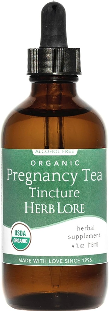 Herb Lore Organic Nosečnost Čaj Tinktura – Liquid Red Raspberry List čaj za nosečnost in postpartum – Prvi Trimester, Laboratorij Prep & Tretji Trimester Podpora