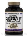 Mlin na veter Omega 3 ribje olje 1000 mg softgels, 90 ct