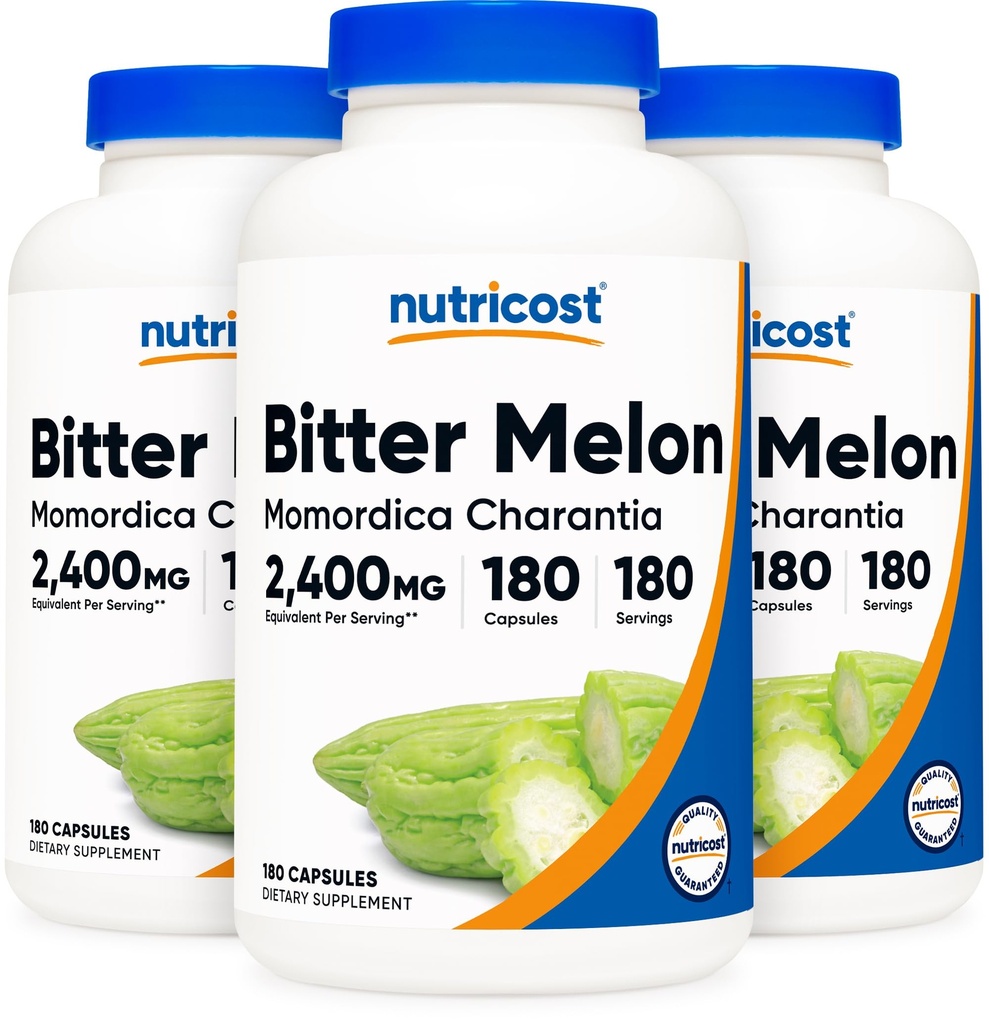 Nutricost Bitter Melon 600 mg, 180 kapsul (3 steklenice)