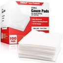 EVERLIT [Extra-Thick] 4'x4' Sterilna Gaza Pad 12-Ply, 100 Pack, individualno zaviti, Ultra Absorbent velike ne-Woven Medical Gaze Sponge za nego ran Domov Prva pomoč Kit