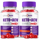 (2 paket) UltraQuick Max+ ACV Gummies, Višja potenca, Uradna Ultra Quick Max+ Gummies, 2X Močnejši Apple Cider Gummy, 2 Mesec dobave