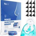 FireAnt 100 Saline Packets in 12 Ponovna uporaba Saline Pods Ponovno polnjenje Set, Združljiv z Navage Nazal Care - Vključuje 100 Count Salt Packets Sinus Rinse + 12 Pack Silicijeve soli Pads ponovno polnjenje v črni