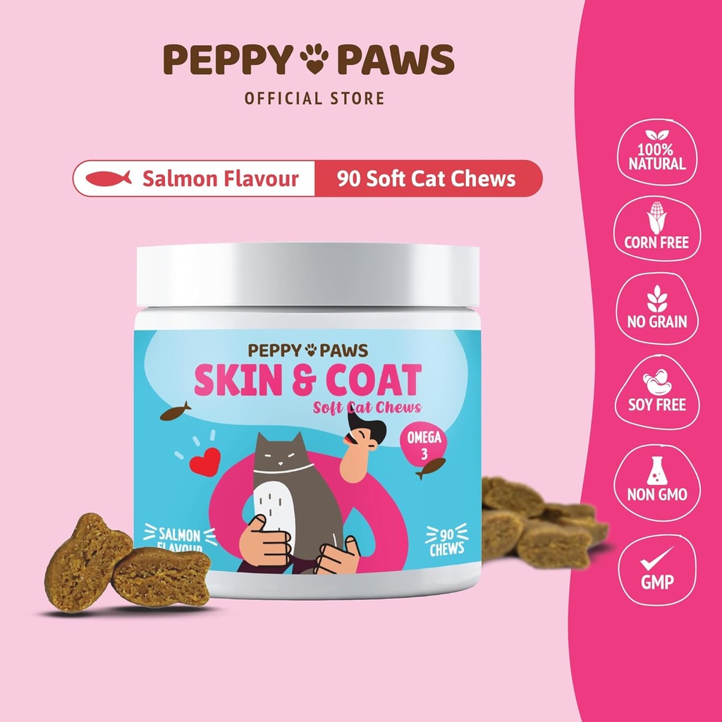 Koža & Coat Chews za mačke - 90 Soft Chews 