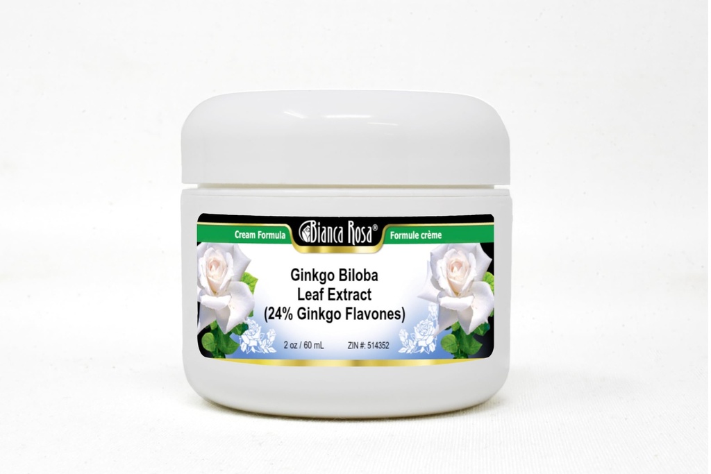 Ginkgo Biloba Leaf Extract (24% Ginkgo Flavones) Krema (2 oz, ZIN: 514352)