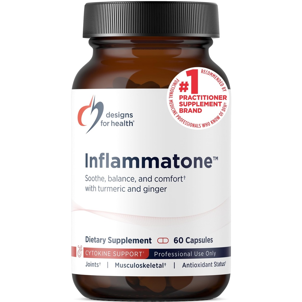 Zasnova za zdravje Inflammaton - Kurkuma dodatki s proteolitičnimi encimi, Boswellia, Quercetin & Resveratrol (60 kapsul)