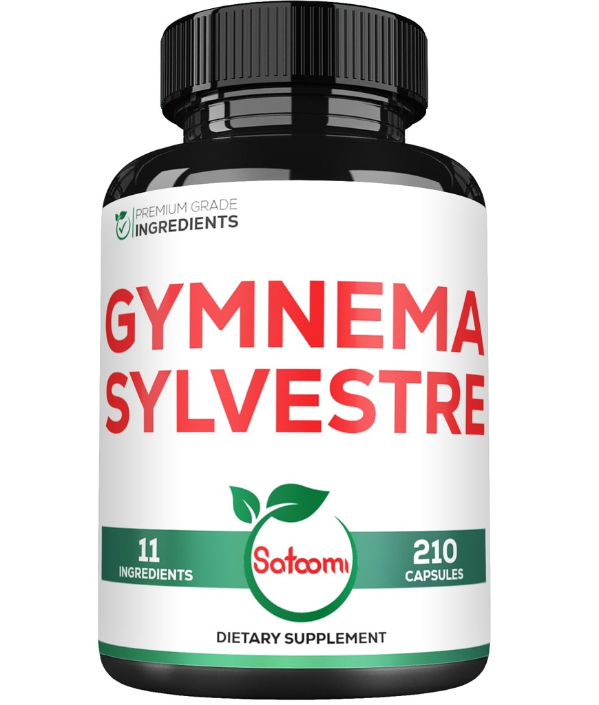 1000mg Gymnema Sylvestre dodatki - 210 Kapsule - Gymnema Extract 20:1 z Berberine HCl, Quercetin & More - Podpora za imunski, prebavni zdravje in upravljanje telesa
