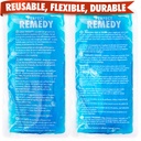 Perfect Remedy 2-Pack Gel Ledeni paketi za poškodbe ponovno uporabo, vroče in hladno pakiranje, ki je trajno, mehko in prilagodljivo, hitro lajšanje in okrevanje (modra, Reg 2PK)