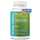 Noor Vitamini Halal ribje olje, Halal Vitamini, Ultra Omega 3 Wild Peruvian Fish (800 mg EPA & 400 mg DHA) Srce, Brain & Joint Podpora, Non-GMO in Gluten prost (120 Število)