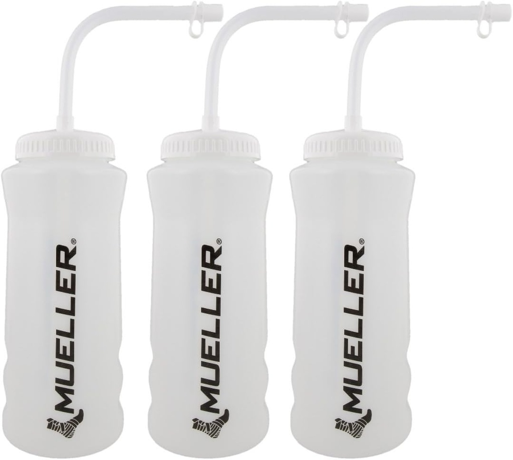 Mueller Quart steklenica w/ Slama, naravne barve w/ črne črke (3-Pack)