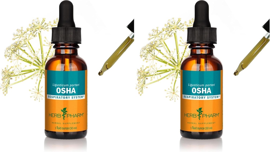 Herb Pharm OSHA korenski tekoči ekstrakt za dihalno podporo - 1 Ounce (Pack of 2)