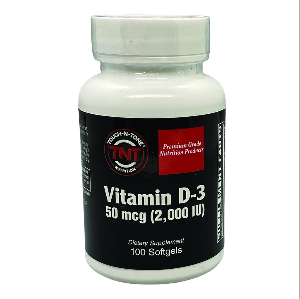 TOUG-N-TONE Premium stopnja vitamin D-3, 2.000 i.e. (holekalciferol), visoko biorazpoložljiva oblika vitamina D, v enostavno pogoltniti Soft Gel.
