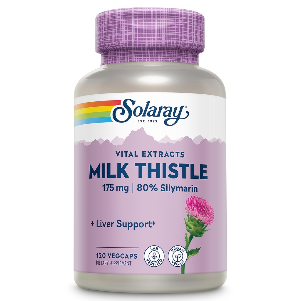 Solaray mleko osat seme ekstrakt 175mg antioksidant namenjen za podporo normalno, zdravo jeter ne-GMO & Vegan 120 VegCaps