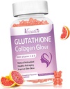 Glutatione Collagen Glow Gummies, Collagen Gummies z vitaminom C, E, Glutatione dodatek za ženske, nego kože, preprečevanje staranja, grenivke aroma, 60 Count