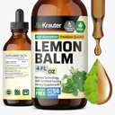 BIO KRAUTER Lemon Balm Leaf Extract - Vegan Melissa Lemon Balm Tinktura za podporo umirjenosti - Sugar & Alkohol-free - 4 Fl. Oz.