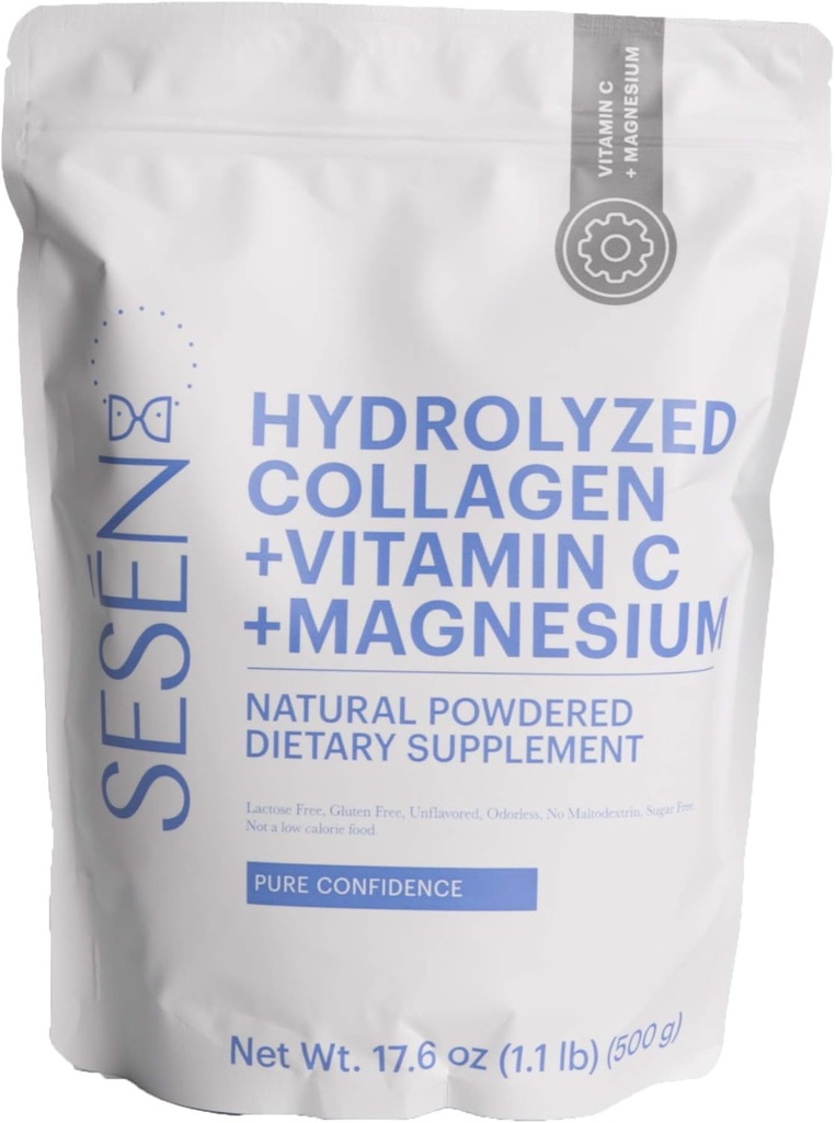 SESEN hidroliziran kolagen + vitamin C + magnezij (moder) prašek 17.6 oz