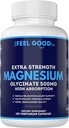 Magnezij Glycinate 500mg Čisti nočni spanec, 120 kapsul, visoka absorpcija - ne-GMO, Gluten prost, Vegan, Organski - Dopolnilo za spanje, zdravje srca živcev, kosti, mišice - Massive 4 Mesec oskrbe