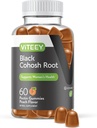 Viteey Black Cohosh Root Gumies - Menopause Relief za vroče bliskavice in nočne poti - Vegan, Gluten Free, Non-GMO - 60 Count