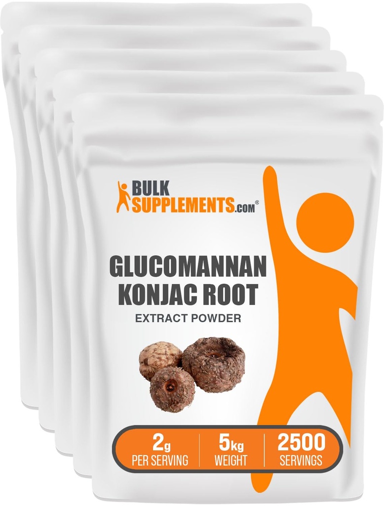 BulkSupplements.com Glucomannan Powder - iz Konjac Root Extract Powder, Glucomannan dodatki - Gluten Free, 2g na Serving, 1kg (Pack of 5) (11 lbs)